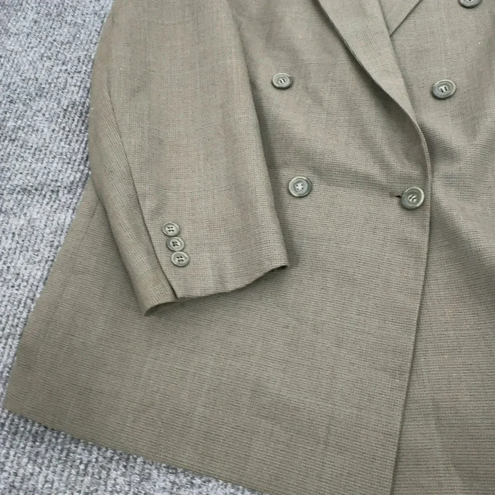 Vintage Ron Chereskin Blazer Mens 44 Brown Double Breasted Ventless Professional